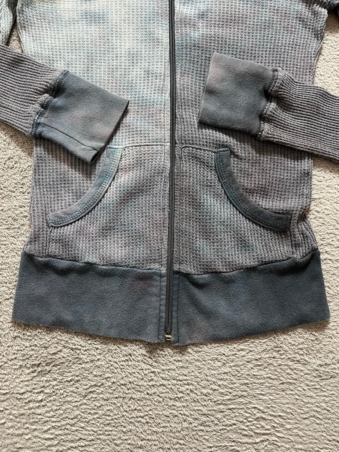 USA 빈티지 타이다이 와플 후드집업 상품이미지6