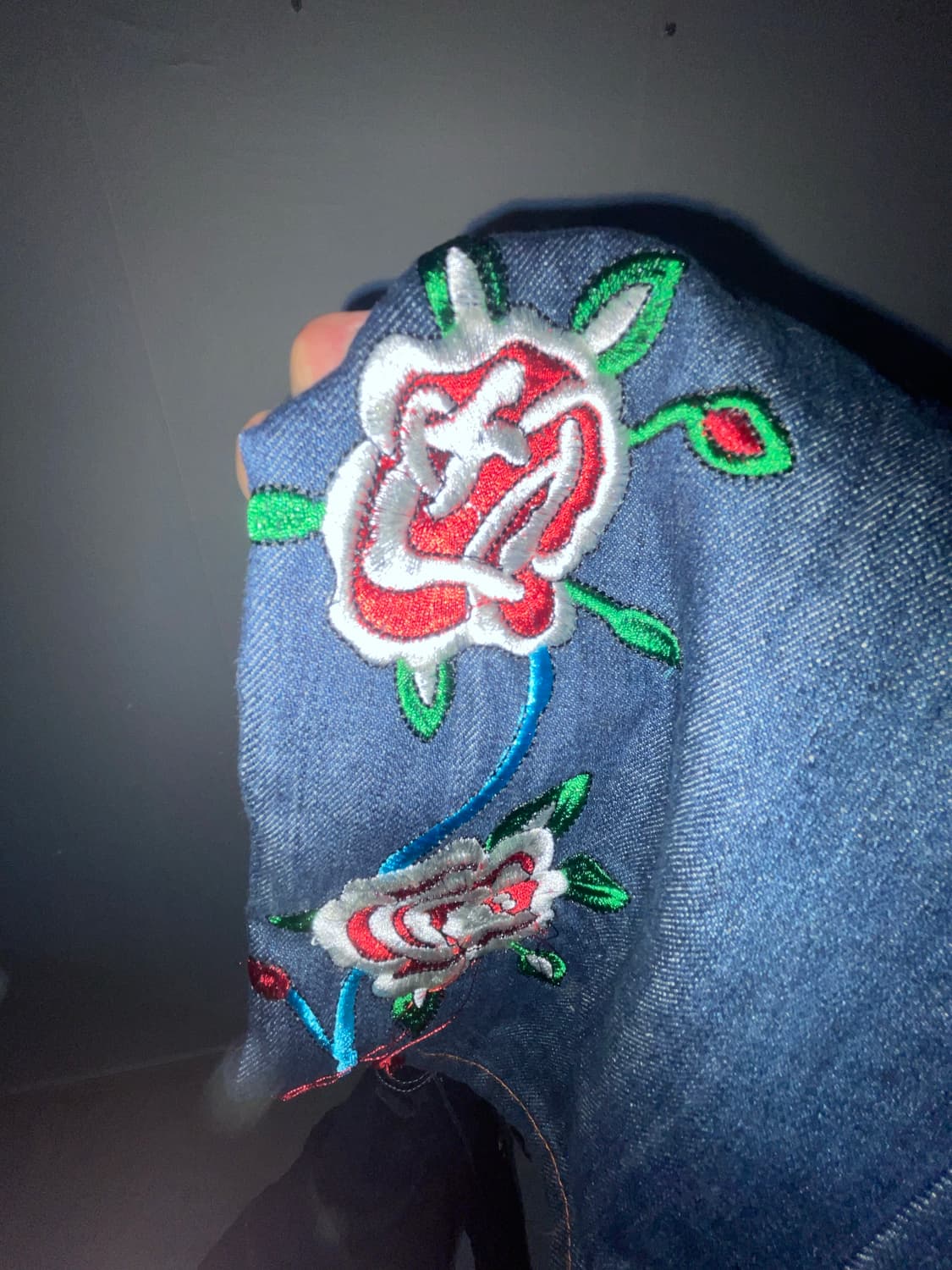 에드하디 레어 빅로고 자수 와이드 데님팬츠 상품이미지5