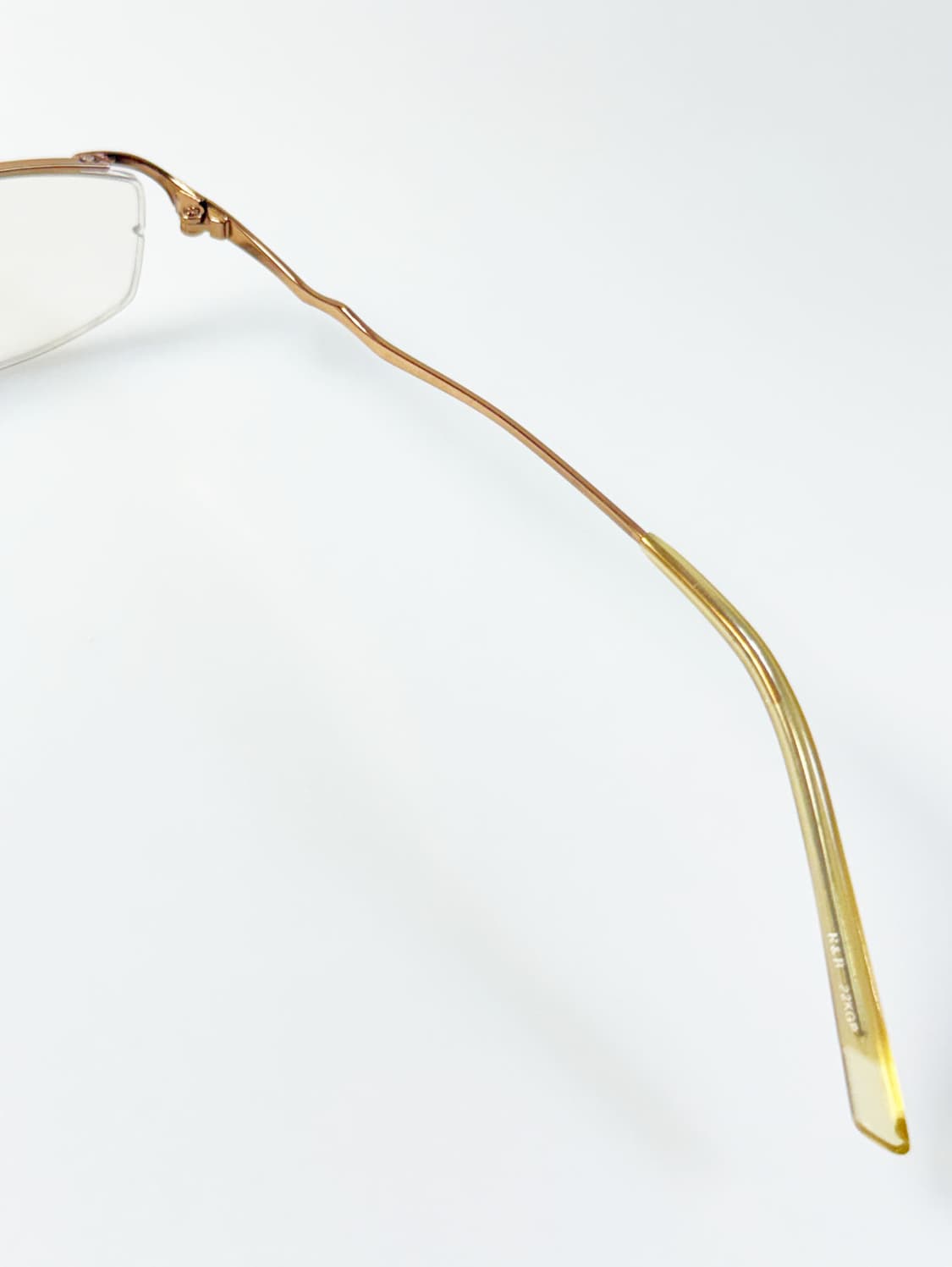 R&B EYEWEAR 골드 반무테 스퀘어 메탈 빈티지 안경 상품이미지6