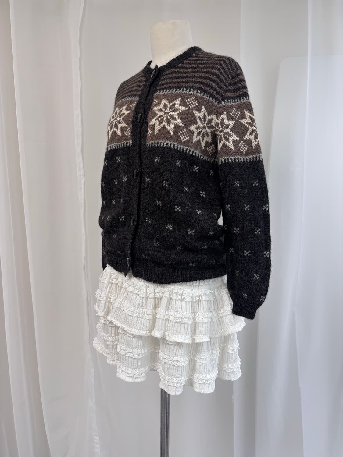 빈티지 윈터 패턴 가디건 상품이미지7