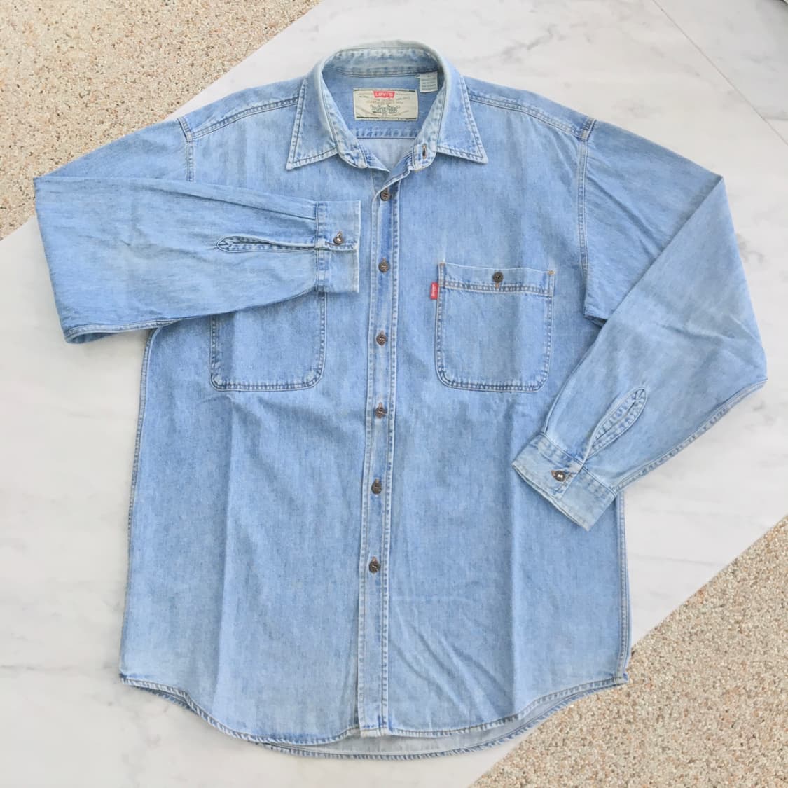 리바이스 연청 투포켓 데님 셔츠 남성 110 사이즈 상품이미지3