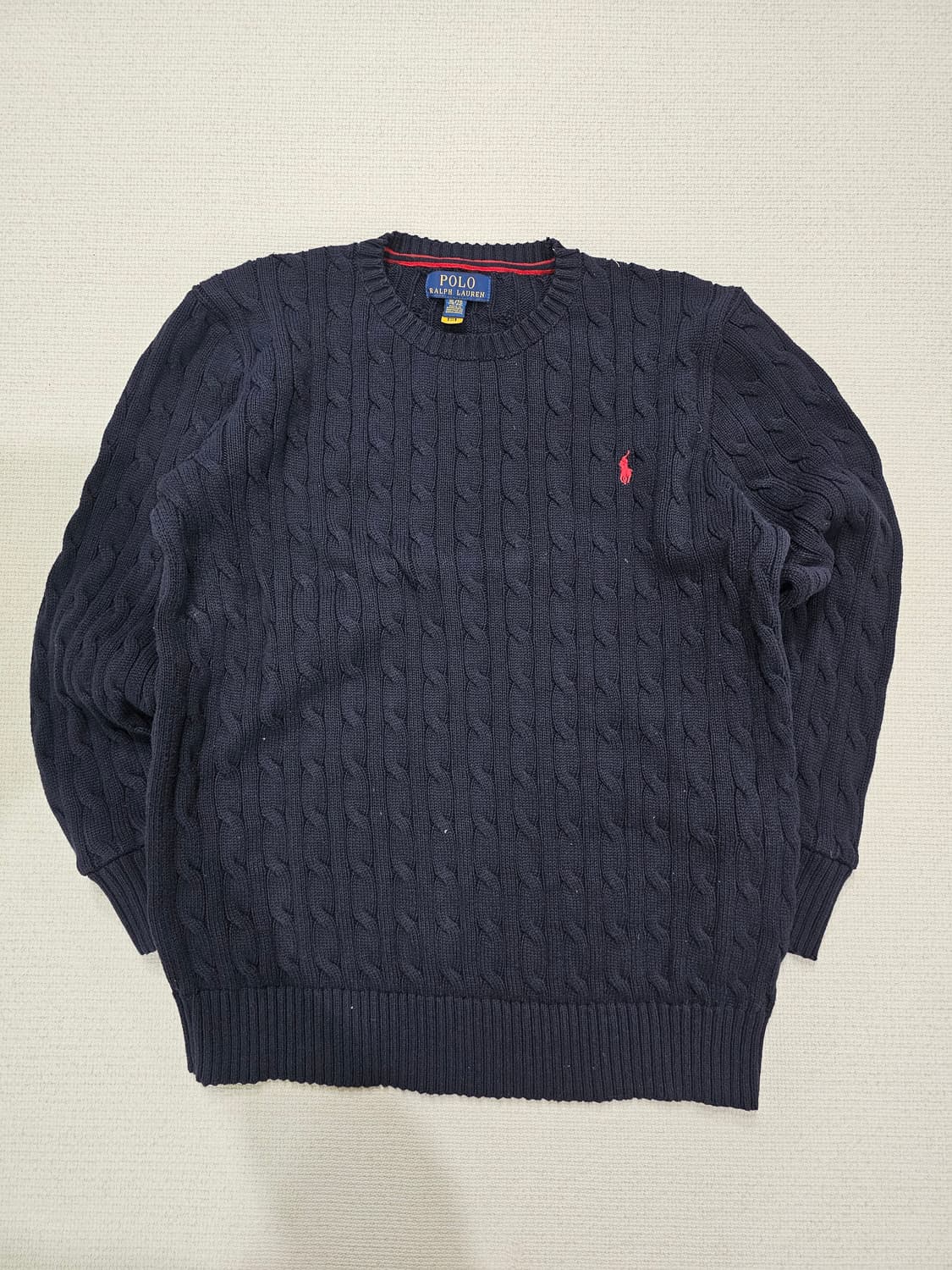 [XL(18-20)] 폴로 랄프로렌 스카이블루 코튼 크루넥 니트 상품이미지1