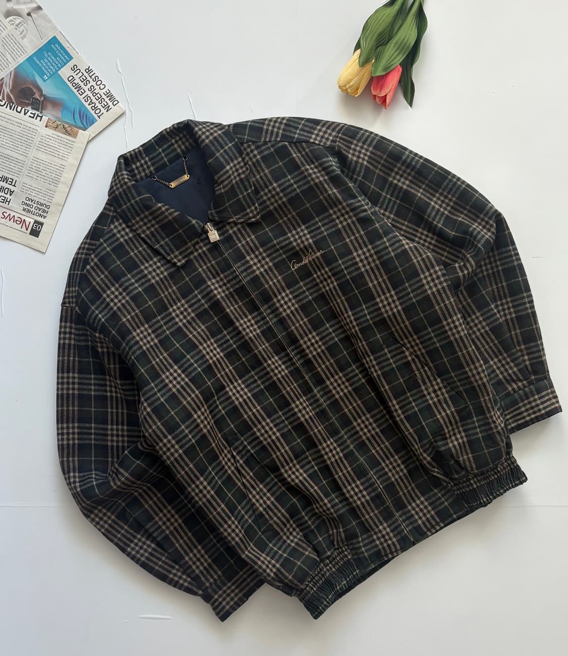 아놀드파머 체크 블루종 점퍼 상품이미지1