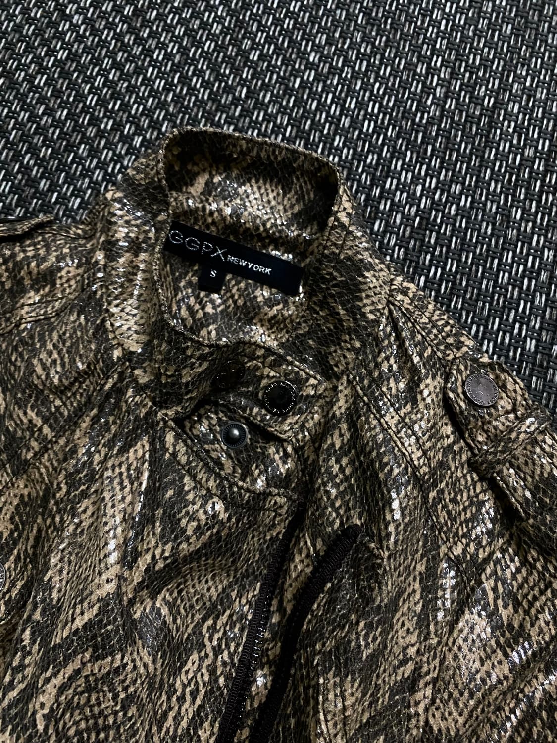 [GGPX]Python Pattern Slim Fit Rider Jack 상품이미지4