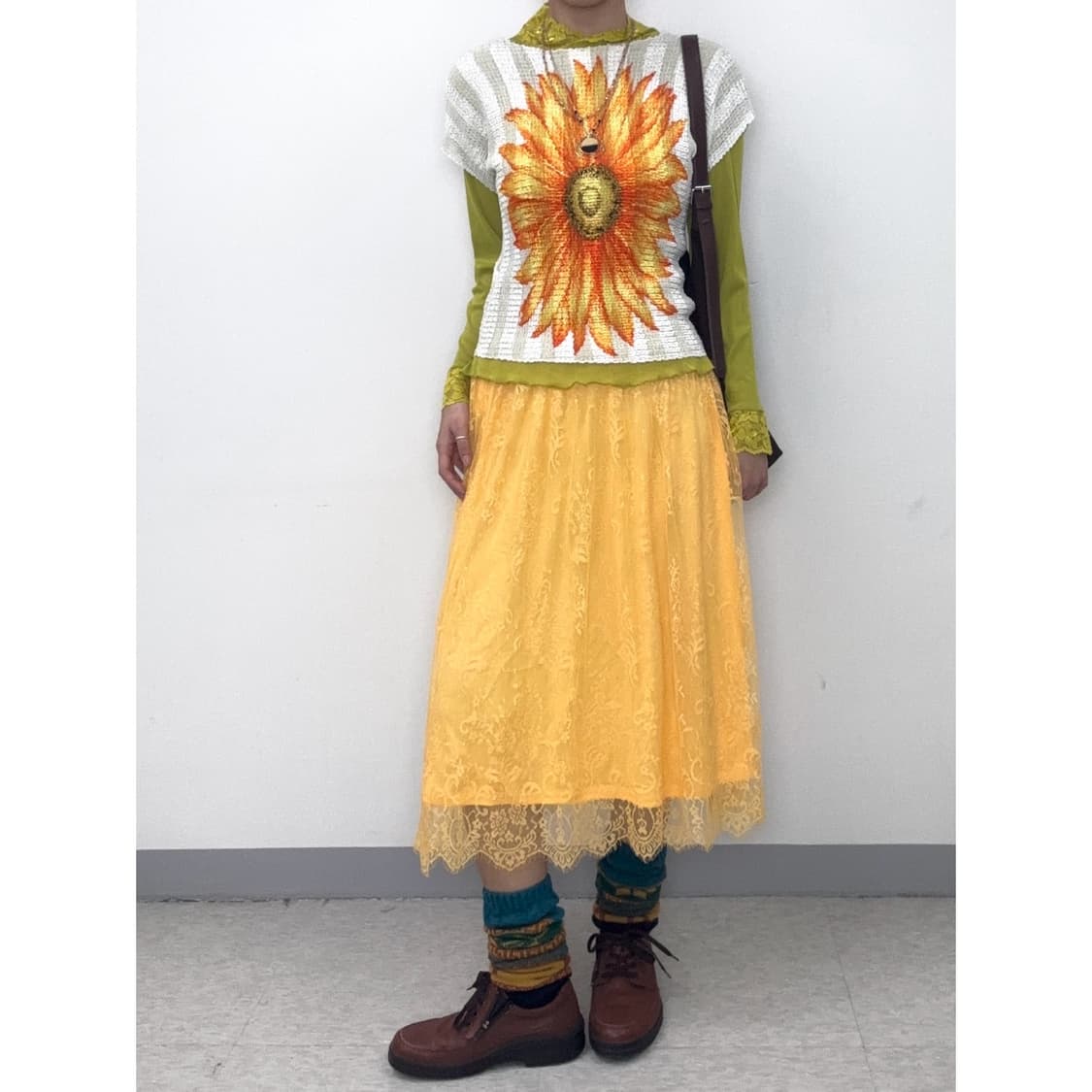 빈티지 네온 롱슬리브 블라우스 이너 상품이미지6