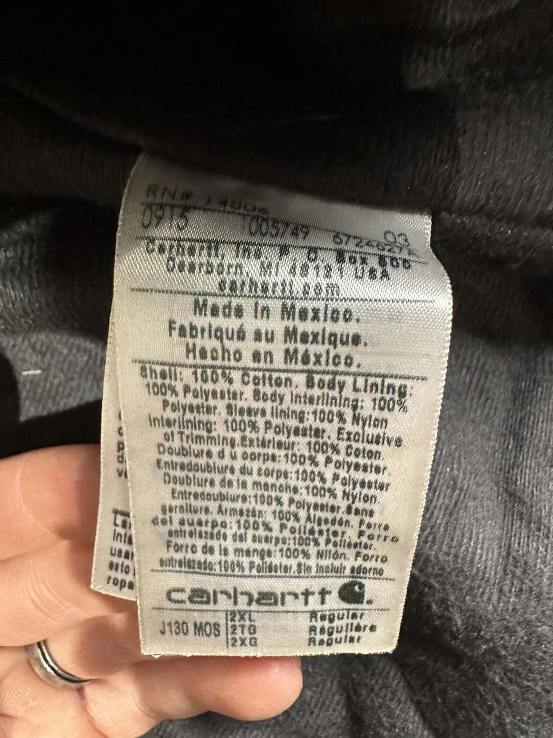 칼하트 j130 덕 액티브 자켓 모스그린 상품이미지4