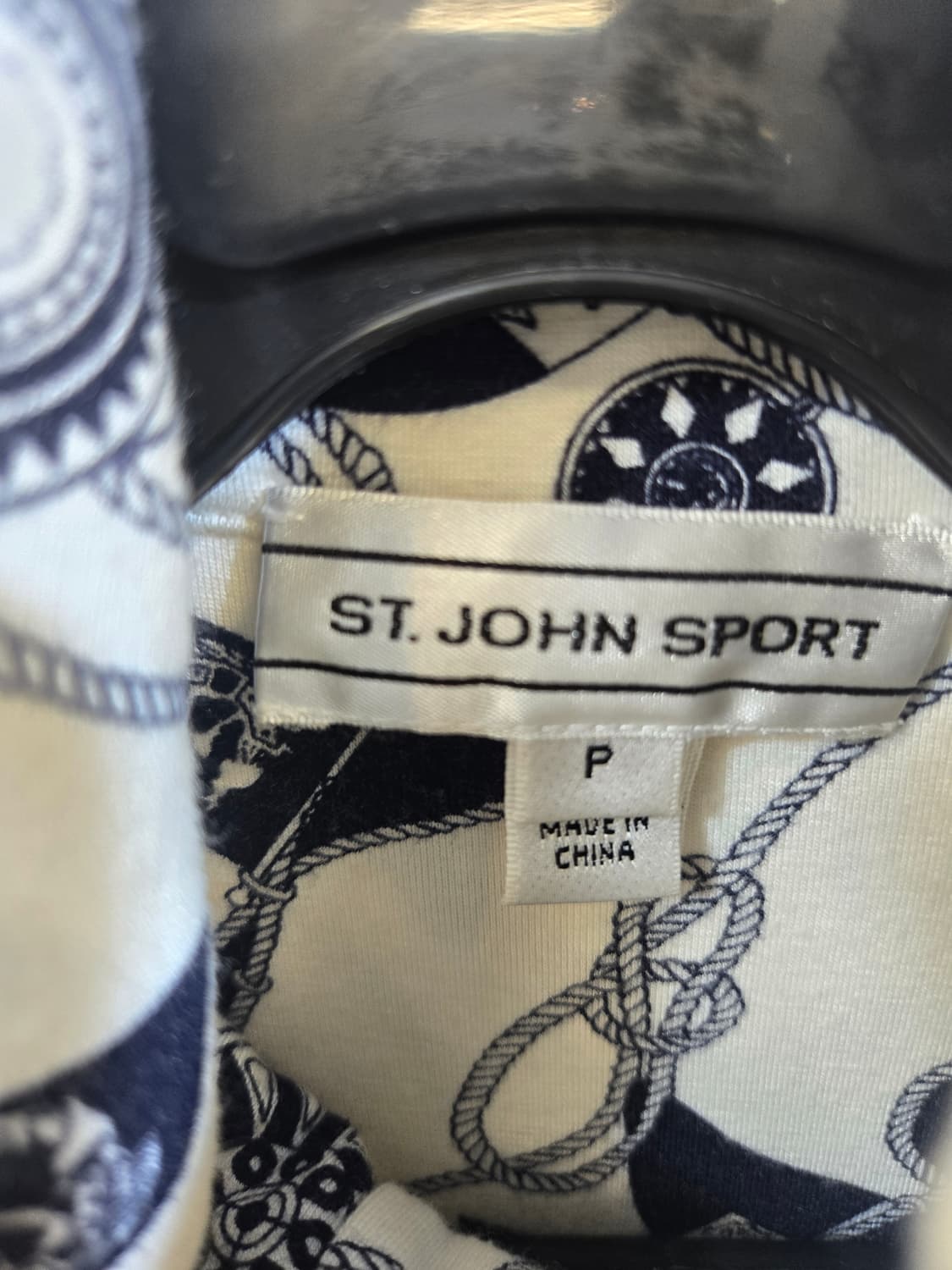 ST. JOHN SPORT 마린 패턴 반팔 티셔츠 P 상품이미지4