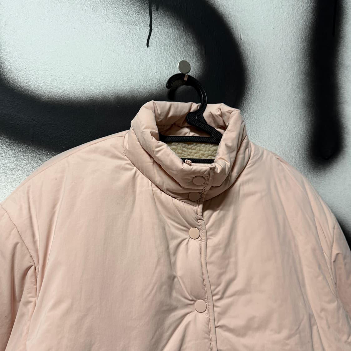 VTG 빈티지 딸기우유 뽀글이 양털 크롭 숏 패딩 상품이미지3