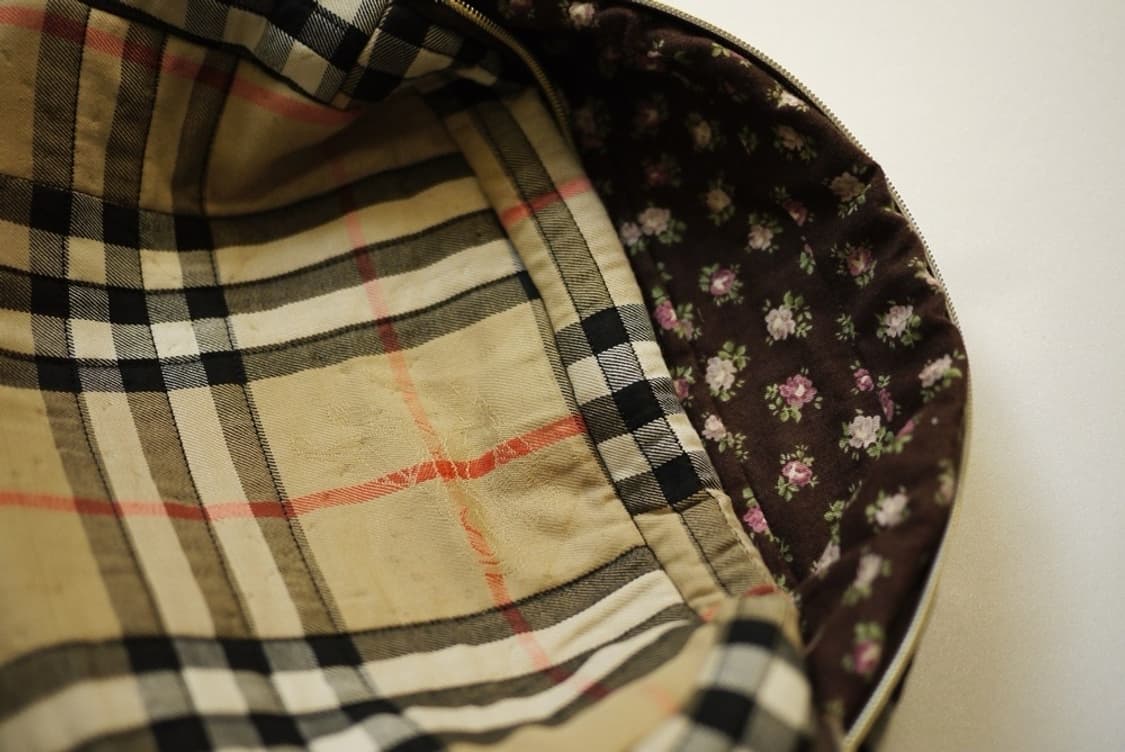 핸드메이드 와펜 체크 패턴 크로스백 상품이미지2