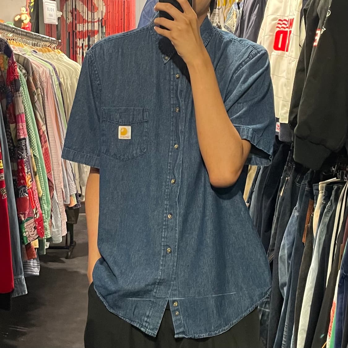 [IM] carhartt 칼하트 진청 데님 반팔셔츠 상품이미지3