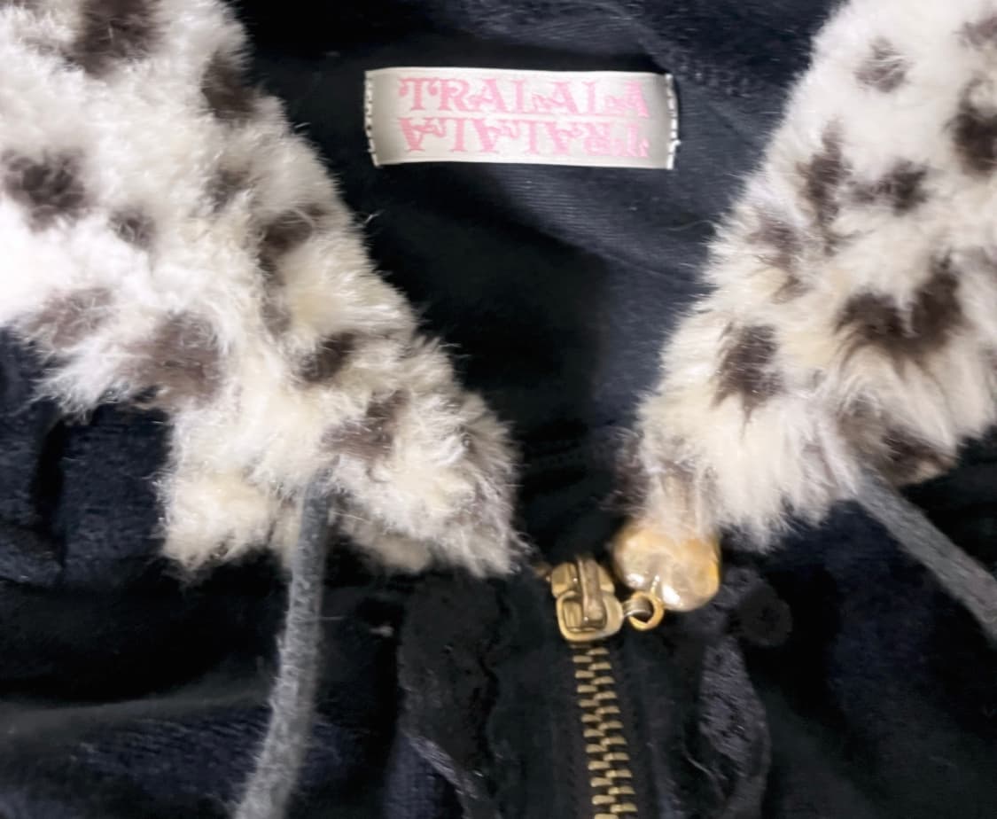 리즈리사 트랄라라 레오파드 퍼 폼폼이 후드집업 오네갸루 히메갸루 상품이미지2