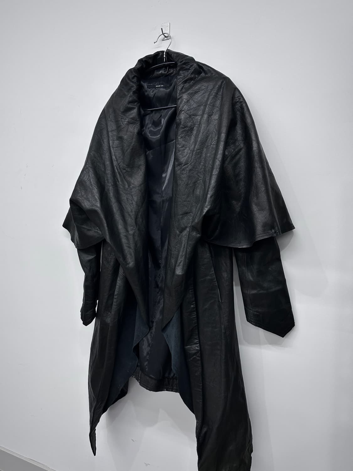야스유키 이시이 레더 드레이프 코트 상품이미지7