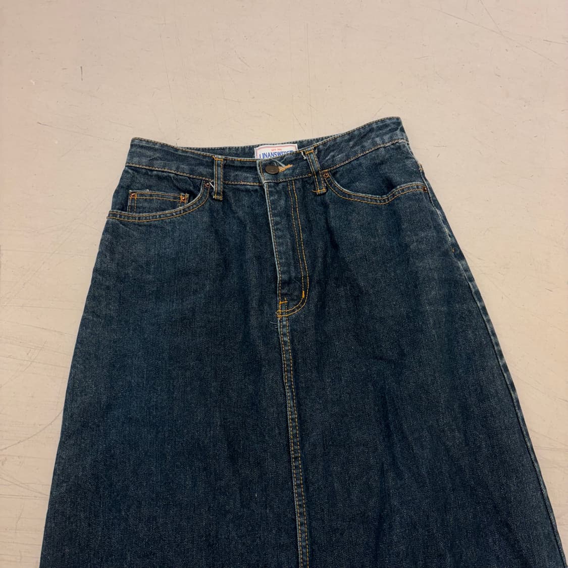 빈티지 데님 롱 스커트 상품이미지2
