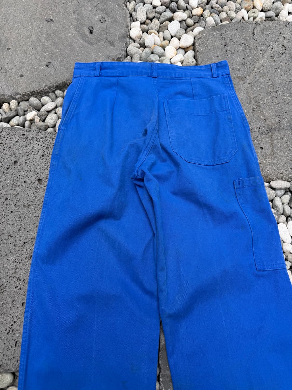 1980s DISTRESSED WASHED BLUE 빈티지 프렌치워크팬츠 상품이미지10