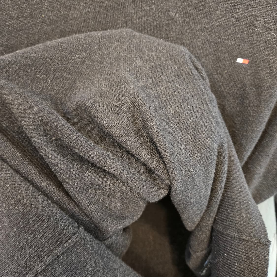 90(S)/실측100(L)타미힐피거 캐시미어 V넥 니트 네이비 상품이미지5