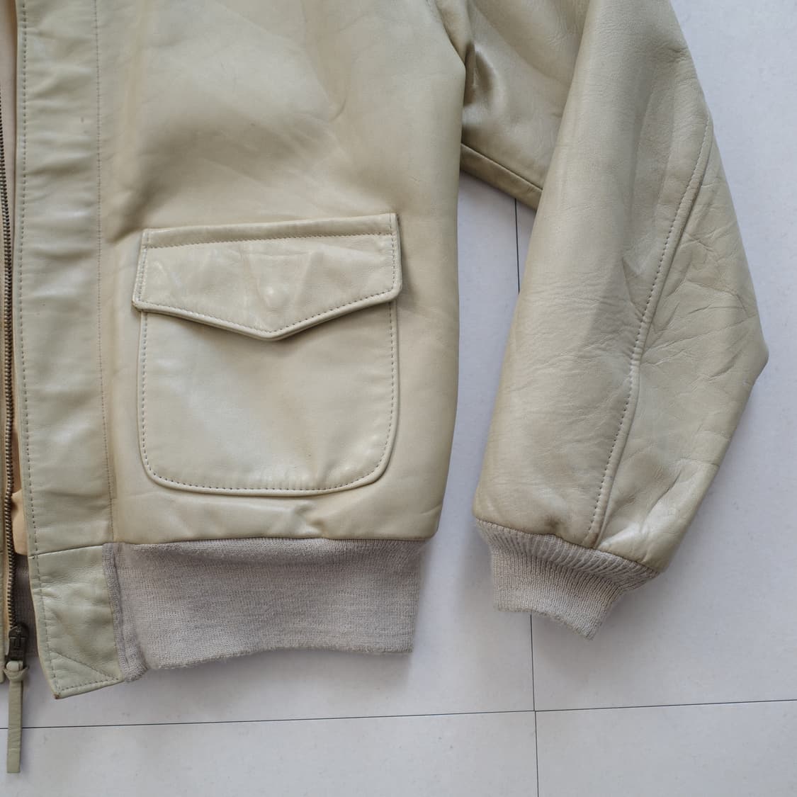 80s 아비렉스 말가죽 A-2 가죽 자켓 MADE IN USA 상품이미지3