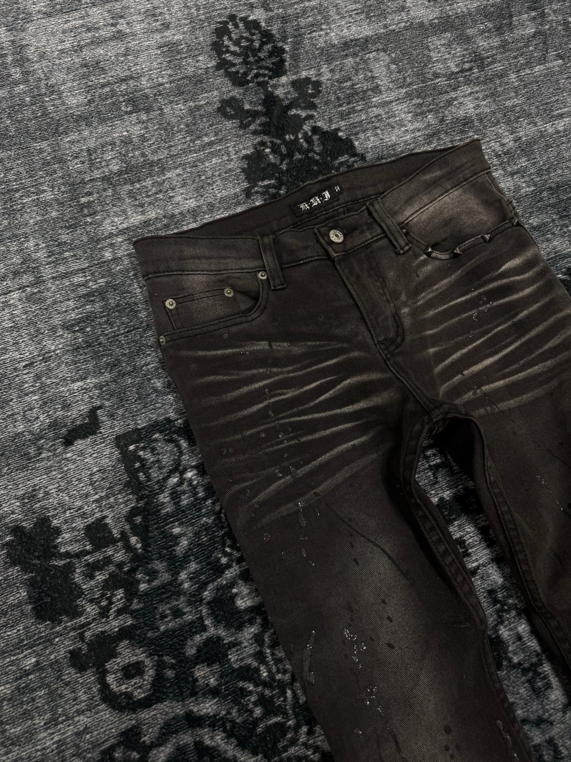 Kui 00s archive lame coating flare denim 상품이미지3