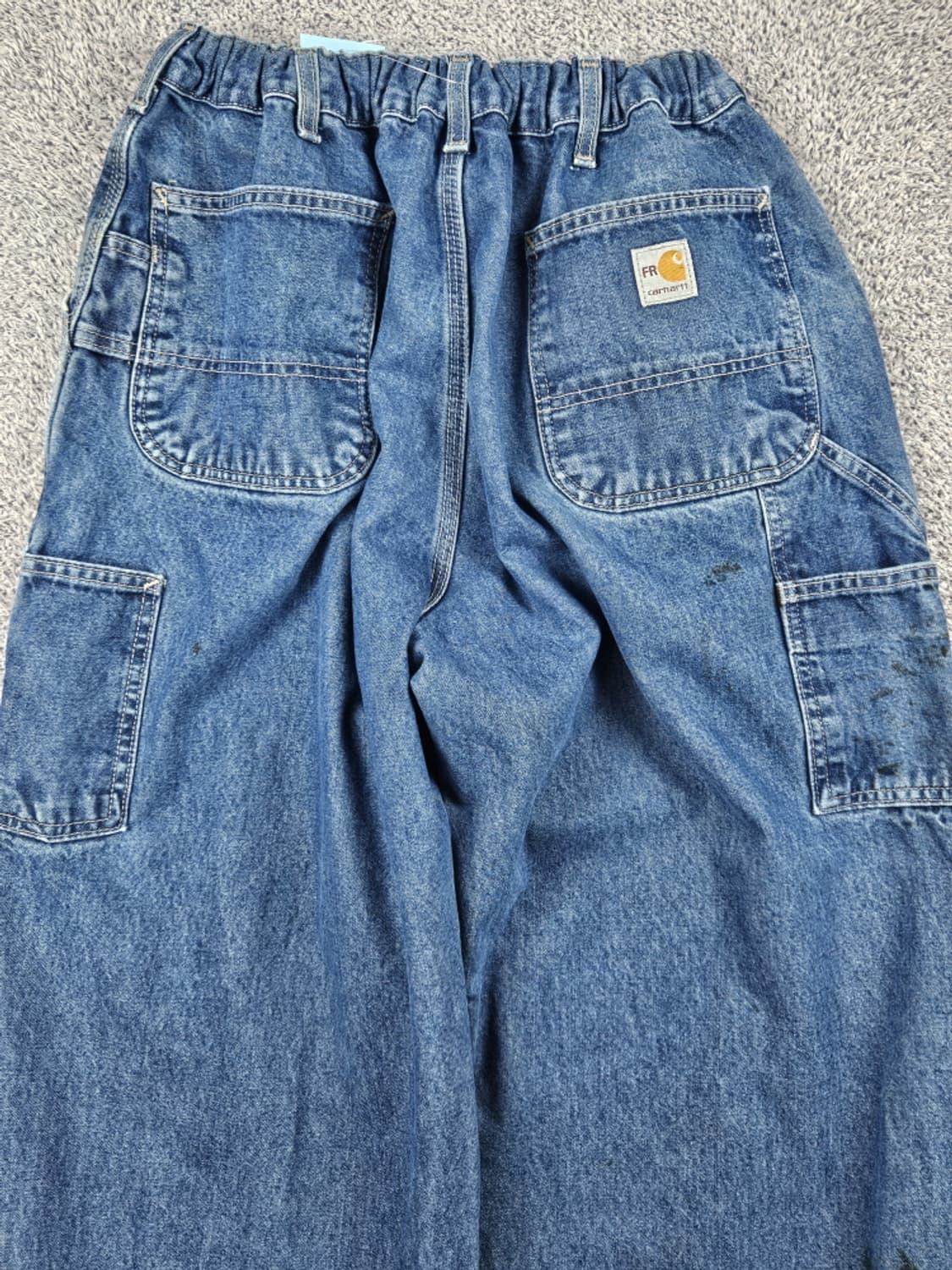 FR칼하트 밴딩 패치드커스텀 데님 카펜터 팬츠 (42X32)/ 10346 상품이미지8