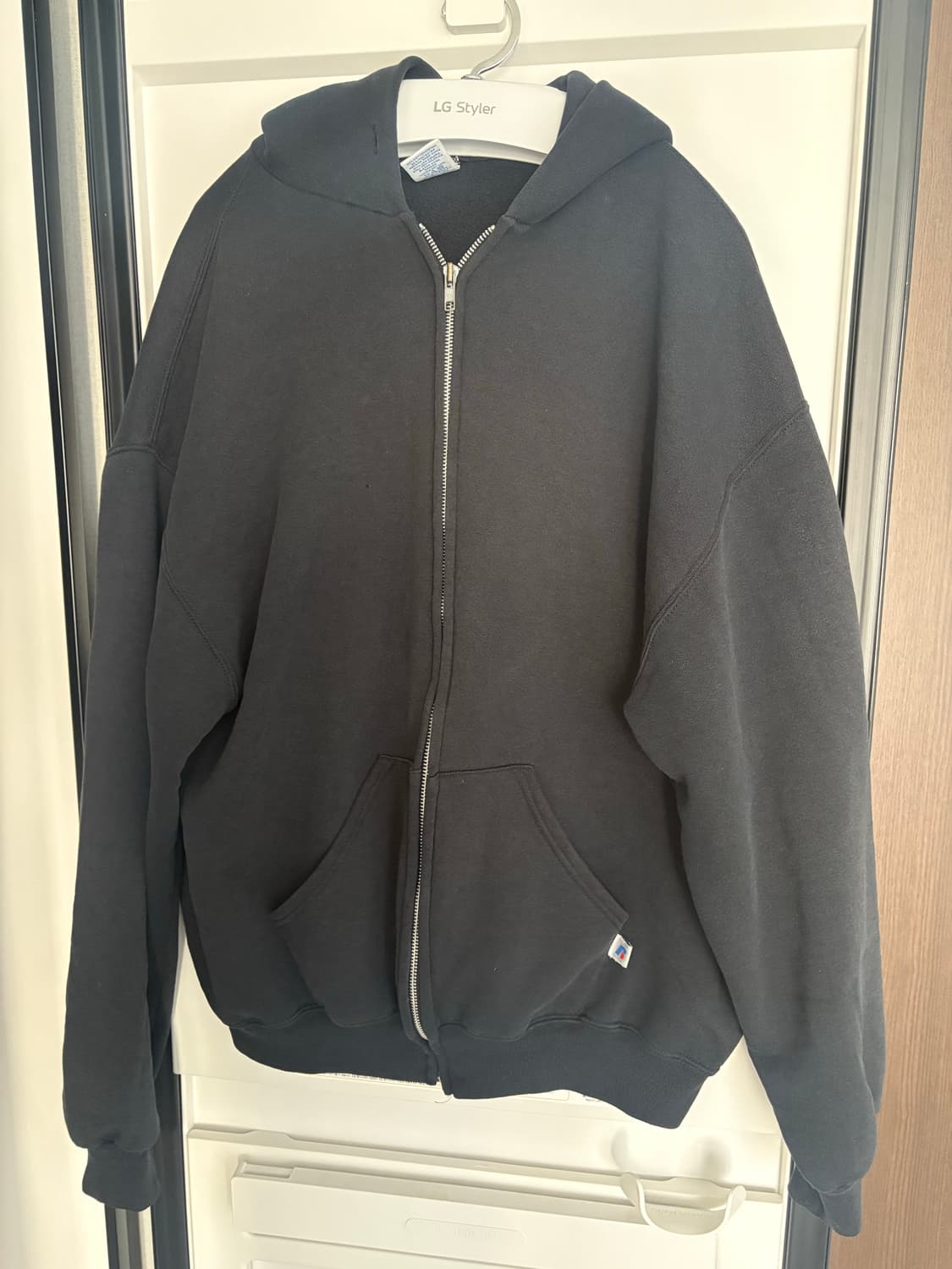 빈티지 러셀 후드집업 블랙 L 상품이미지2