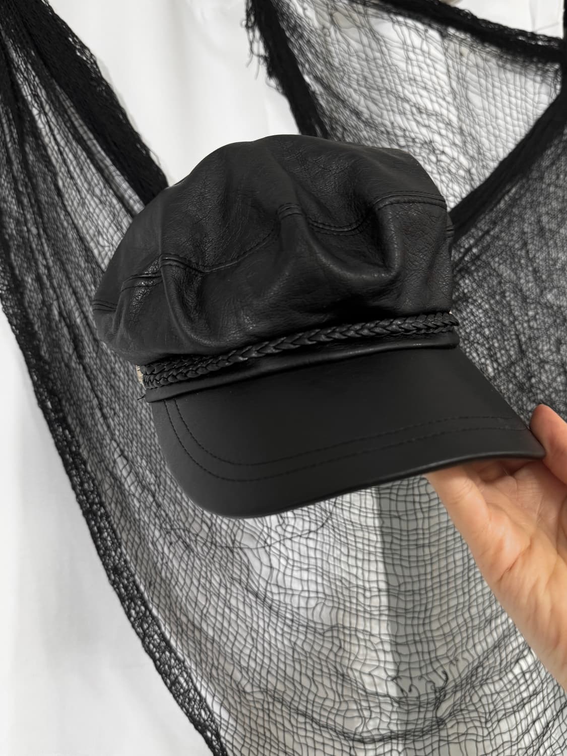 leather cap 상품이미지2