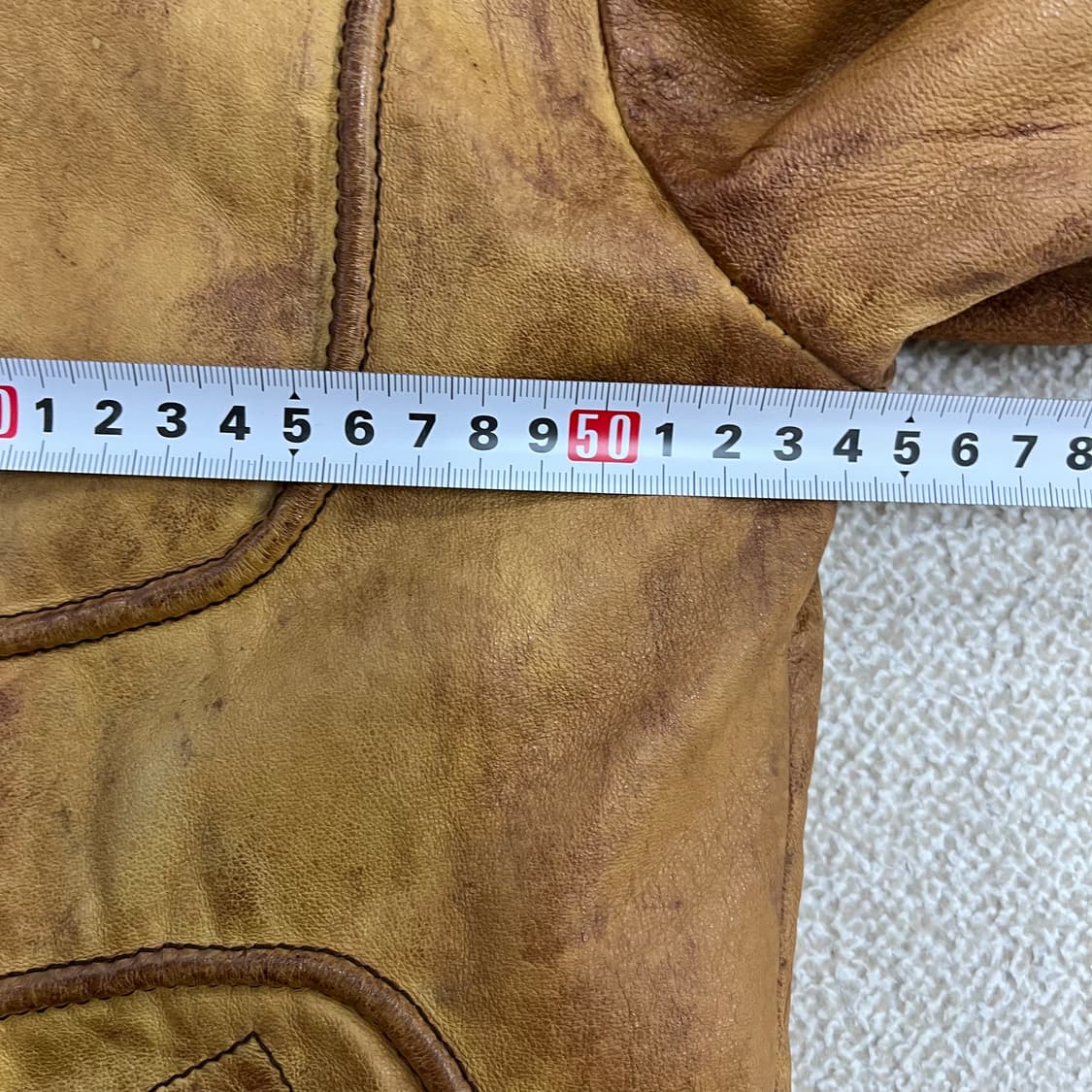 [L] 게스 빈티지 오일 에이징 바이커 양가죽 자켓 0102M1 상품이미지7