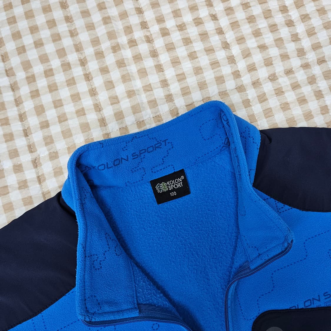 코오롱 반집업 플리츠 긴팔티 남자100 상품이미지2