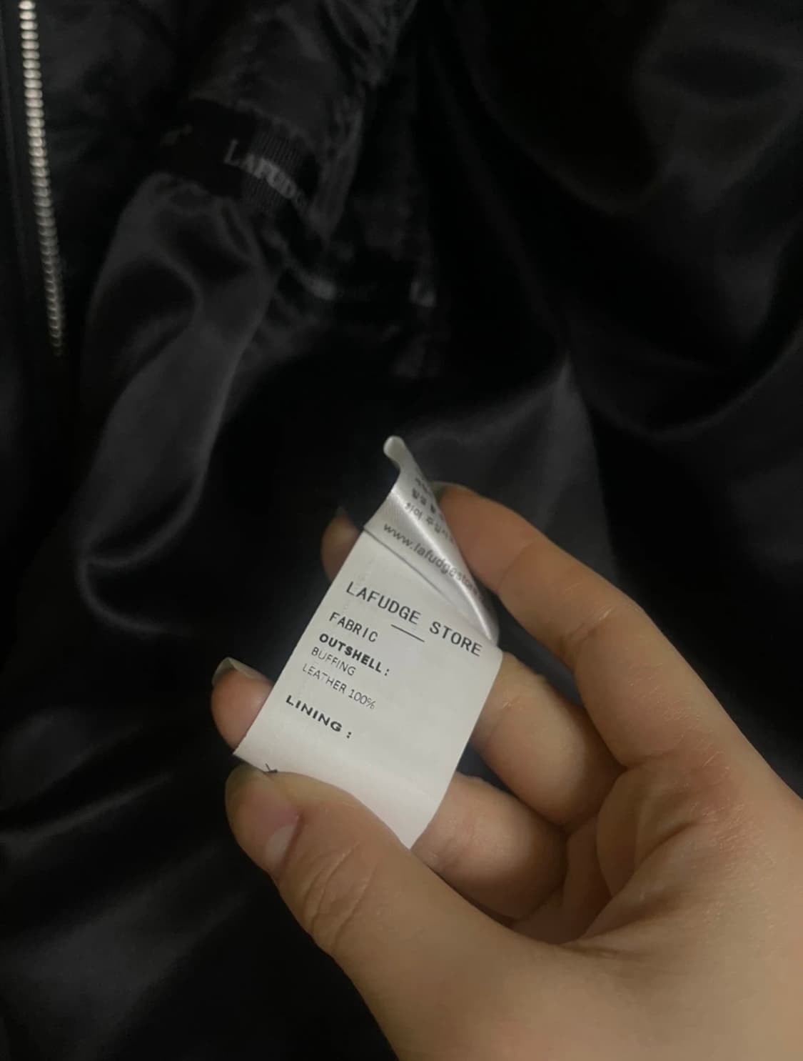 라퍼지스토어 버핑레더 미니멀 포켓 블루종 매트 블랙 L 상품이미지4