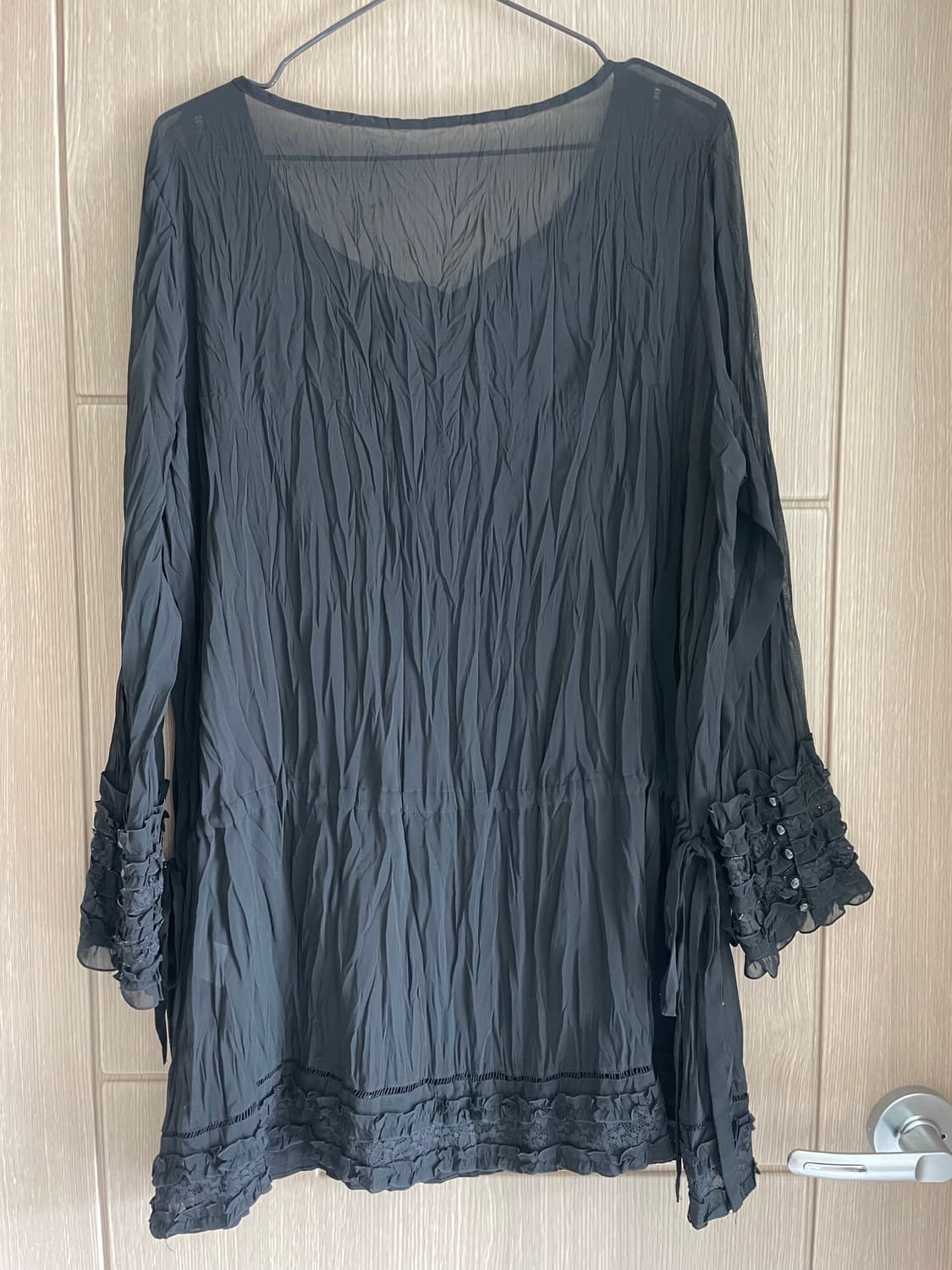 블랙 모리 고스 그런지 페어리 프릴 원피스 상품이미지6