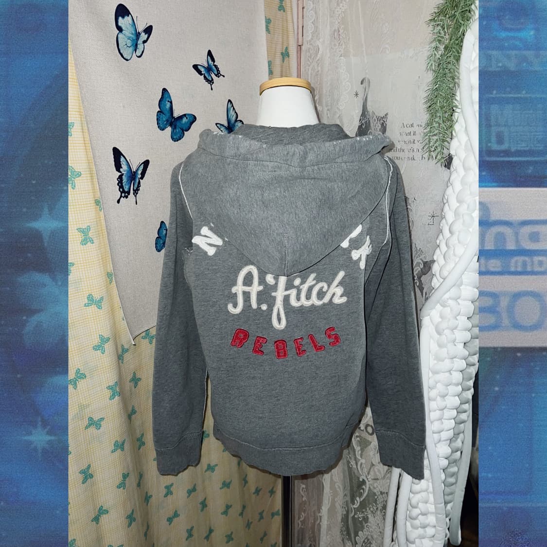 아베크롬비 그레이 데미지 포인트 후드 집업 상품이미지6