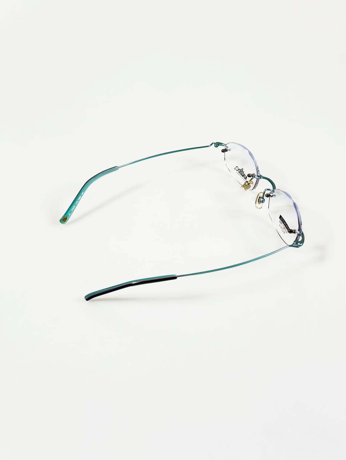 90s KALEIDO 무테 스퀘어 틸 메탈 빈티지 안경 상품이미지4