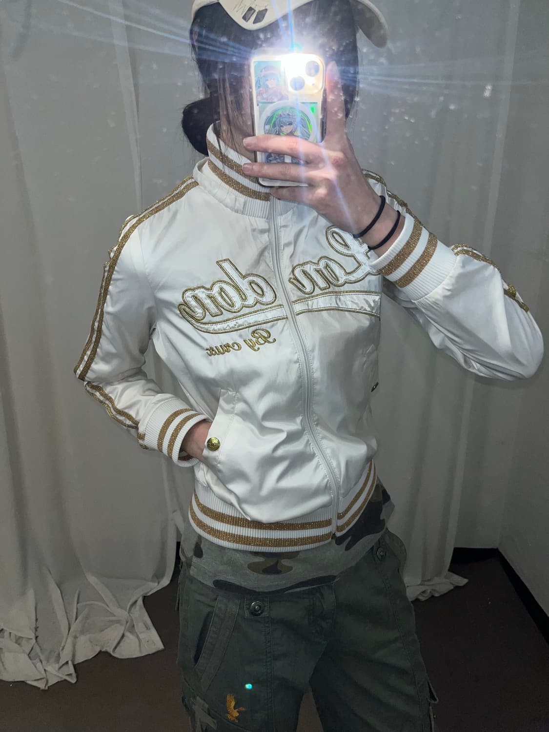 00‘s 골드레터링 화이트 나일론 집업 상품이미지6