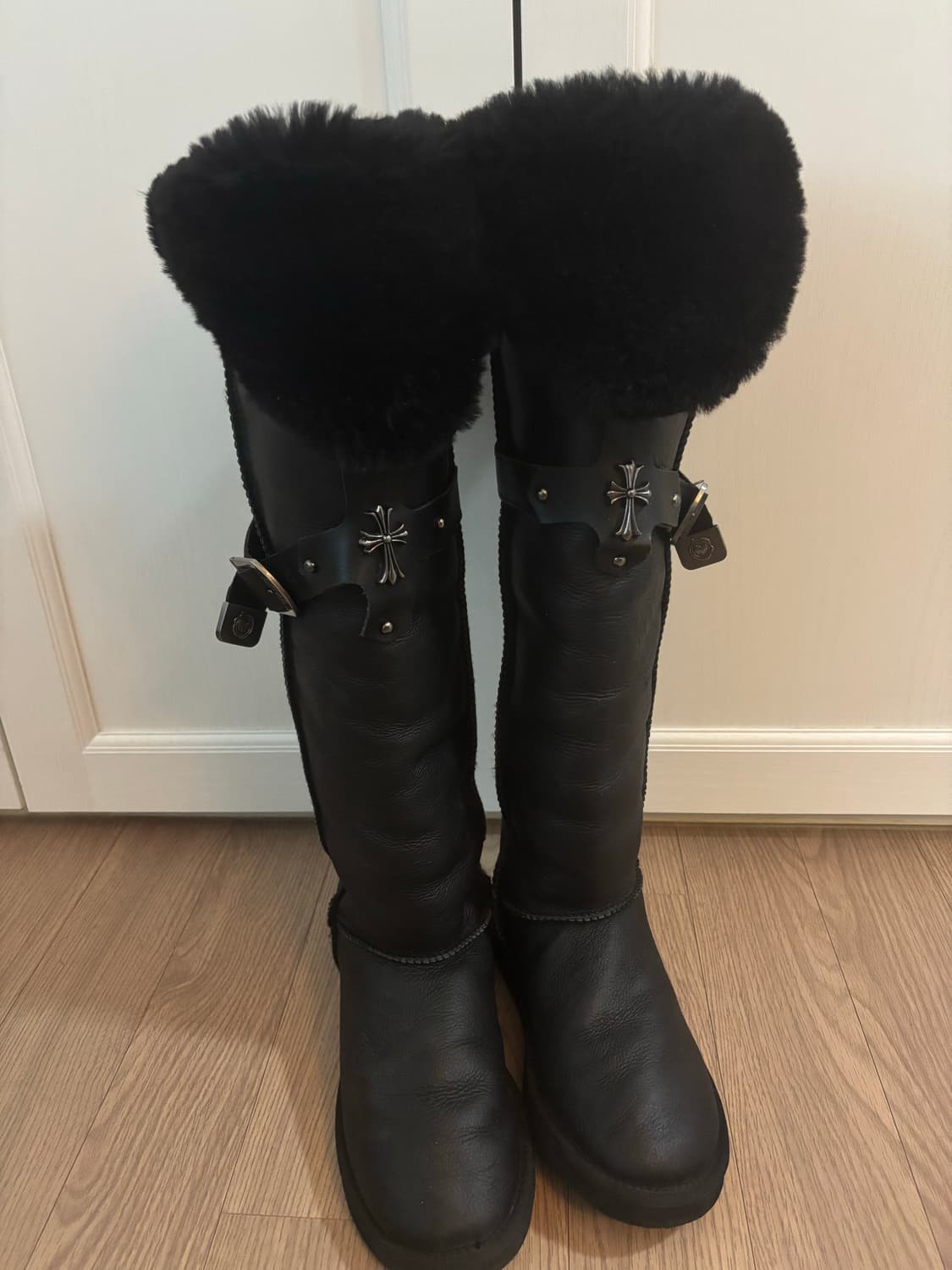 상태최상 호주 컴뱃 양가죽 양털 니하이 롱부츠 어그부츠 235,240 상품이미지3