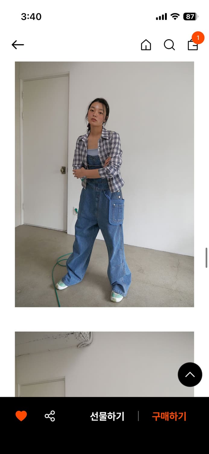 노컨텐츠 데님 오버롤 상품이미지4