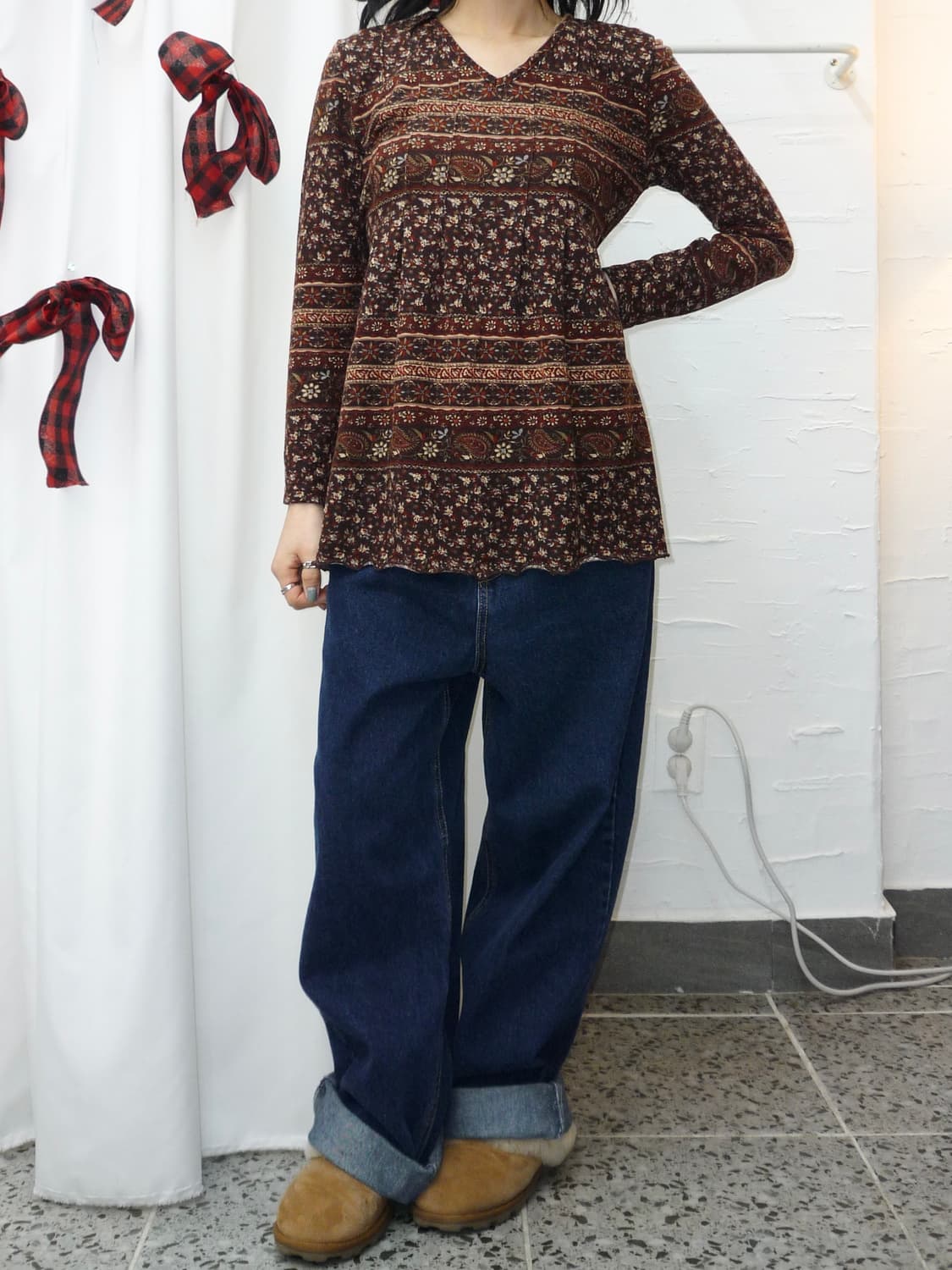 Hippie ribbon blouse 상품이미지4