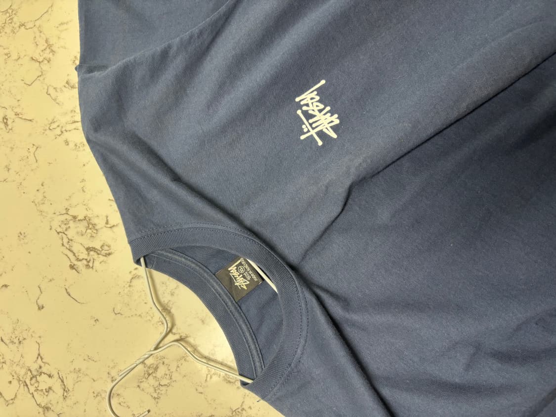 스투시 베이직 반팔 티셔츠 네이비 XL 상품이미지3