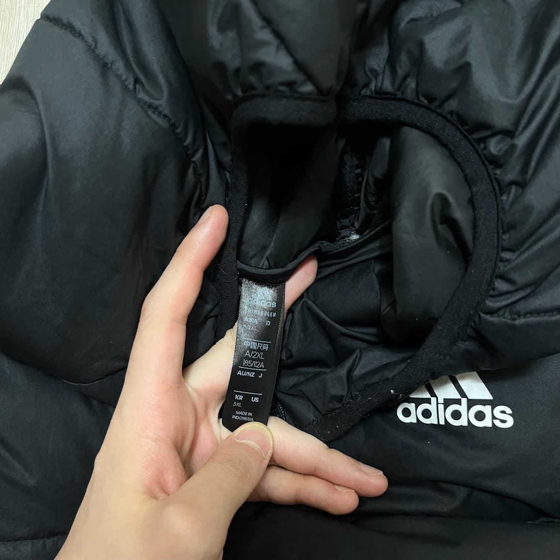 아디다스 사이드라인 덕다운 후드 패딩 3XL 상품이미지4