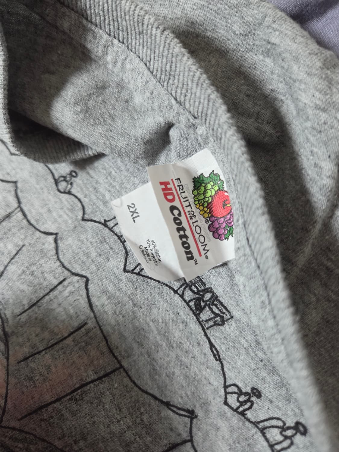빈티지 그래픽 반팔 티셔츠 그레이 2XL 상품이미지2