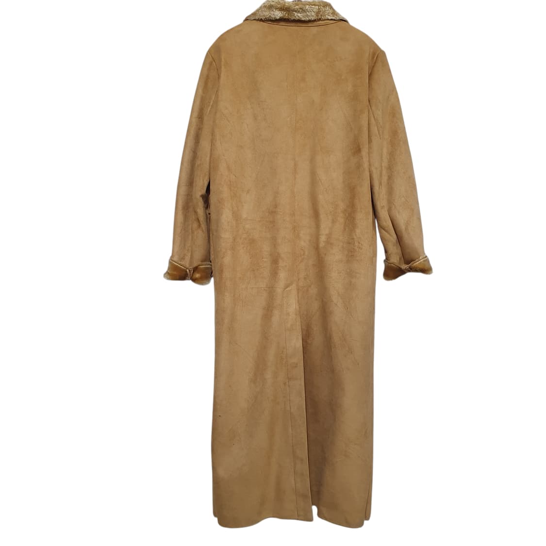 (77) 빈티지 카멜 베이지 롱 무스탕 코트 모리걸 상품이미지4