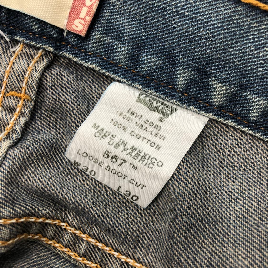 리바이스 567 부츠컷 워싱 디스 데님 팬츠 상품이미지10