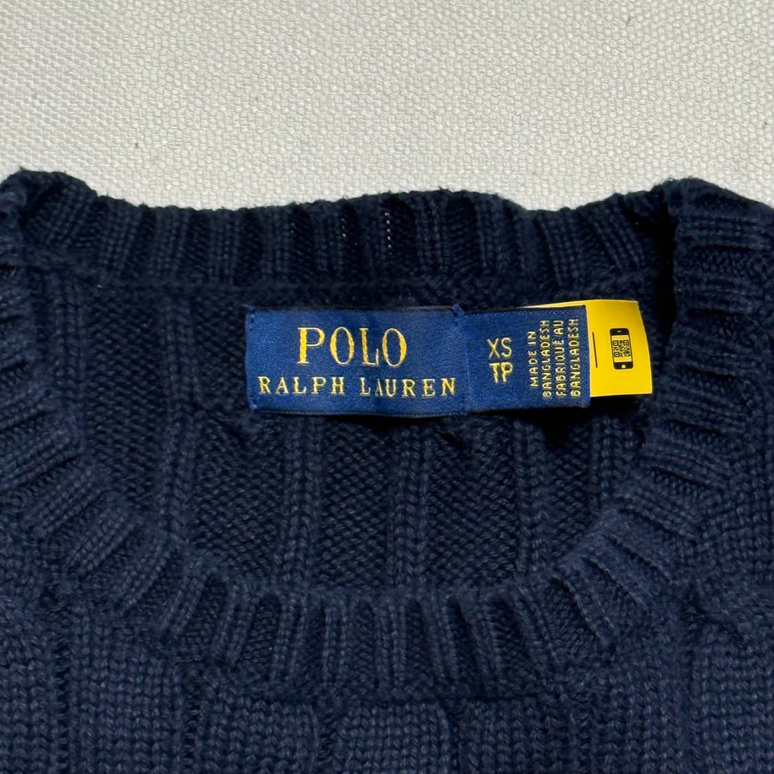XS 폴로랄프로렌 여성용 네이비 케이블 니트 상품이미지4