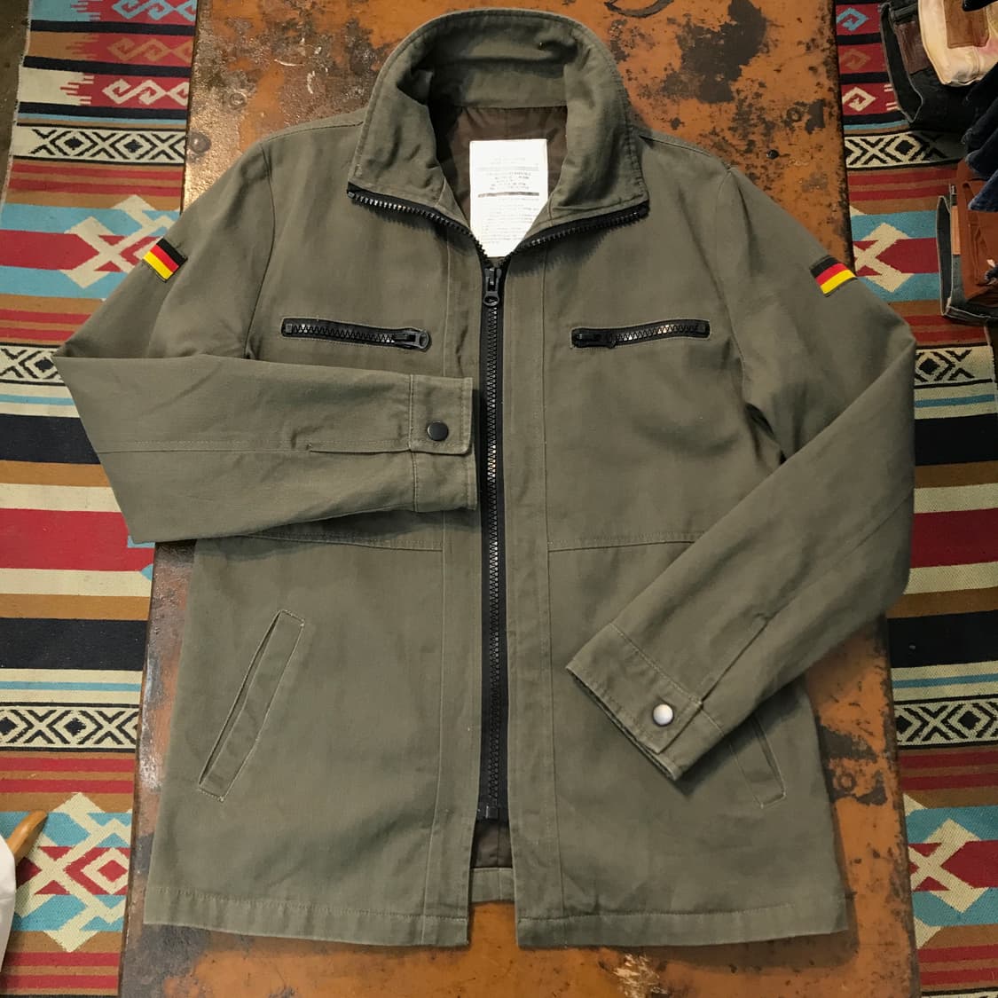 네이키드 펀치 카키색 독일군 집업 야상 자켓 남성 102 여성 프리사이즈 상품이미지1