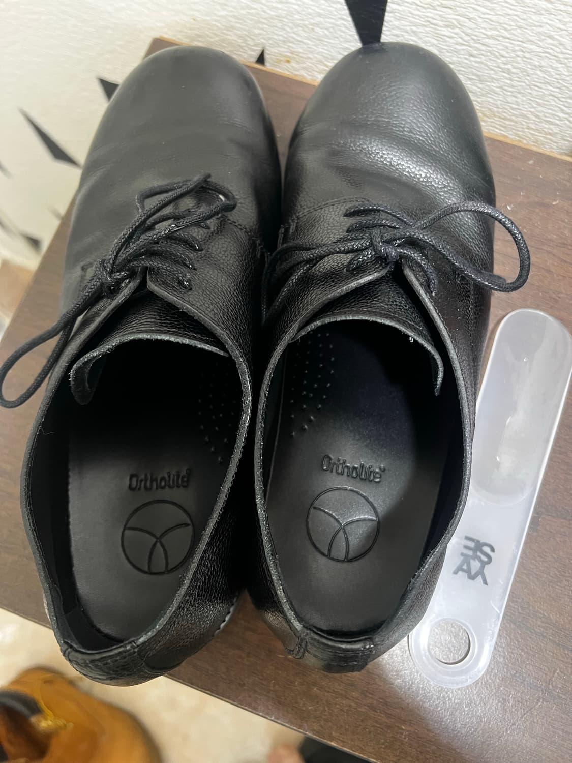 야세 우든 홀스하이드 더비슈즈 블랙 265사이즈 상품이미지3