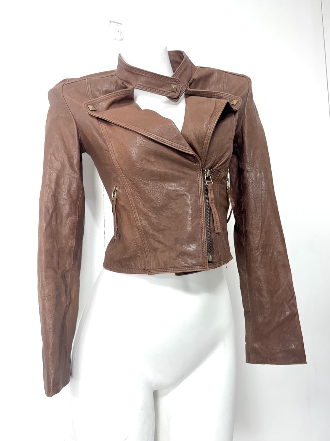 VOV brown lambskin leather jacket 상품이미지5