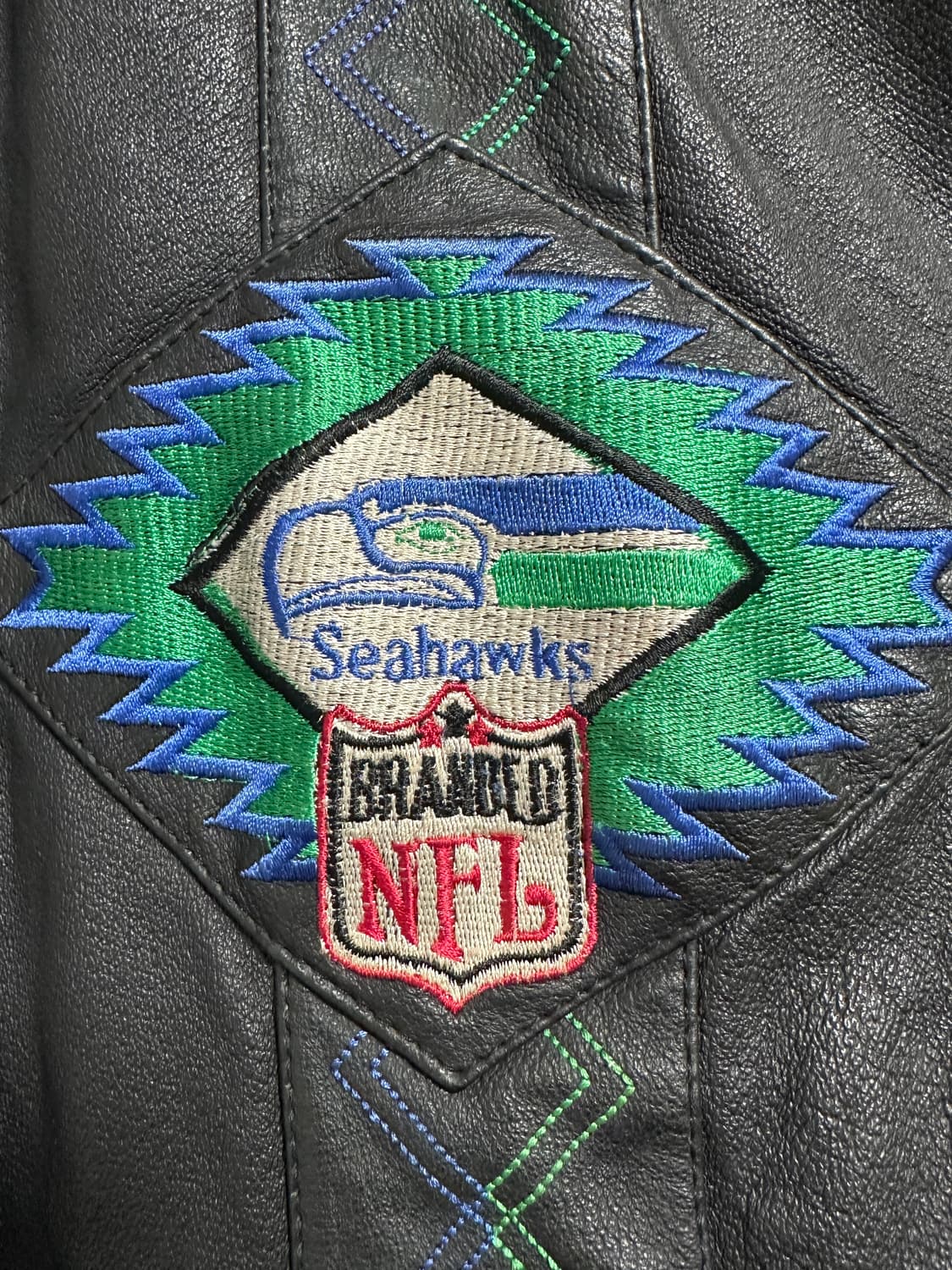 NFL 시애틀 시호크스 레더 자켓 XL 상품이미지4