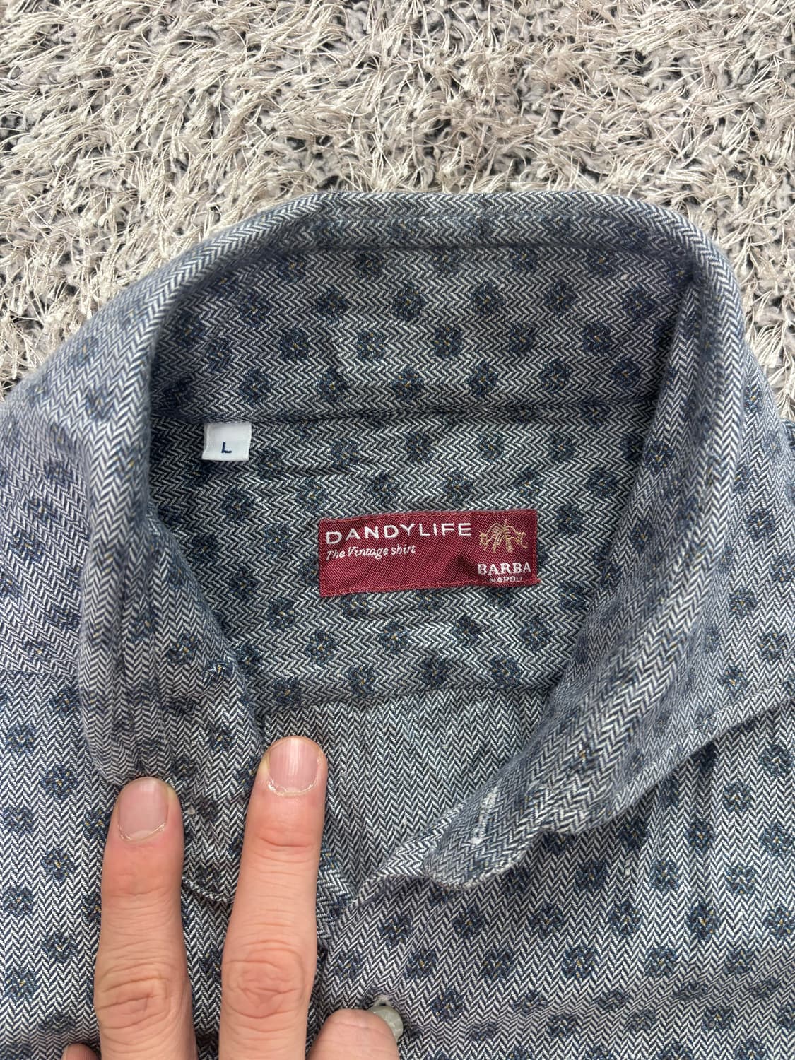 이태리제 BARBA NAPOLI 셔츠 사이즈 100-105 상품이미지3