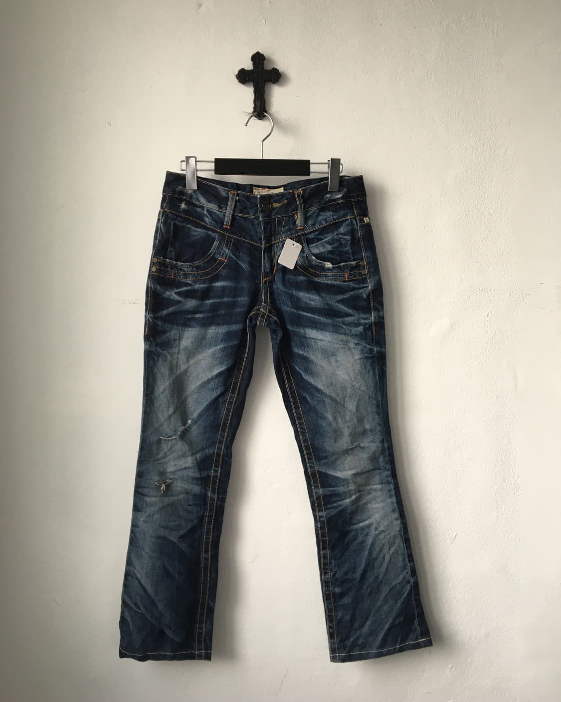 Stud point washing denim pants 상품이미지3