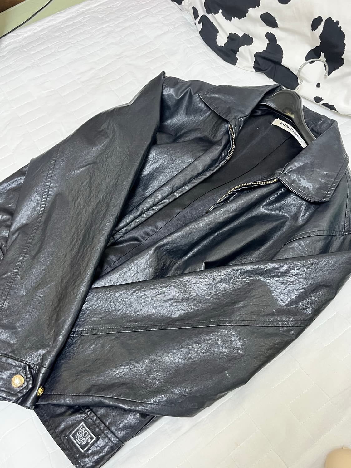미스치프 faux leather jacket s 폭스 레더 자켓 상품이미지3