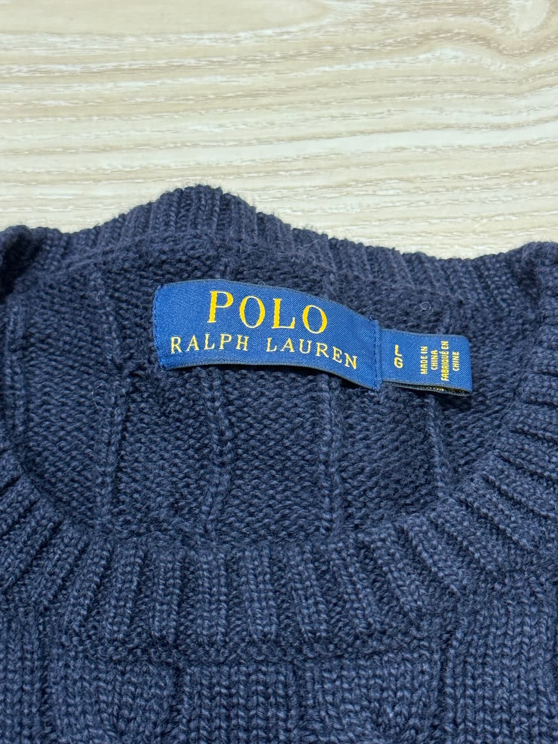 폴로 랄프로렌 케이블 니트 네이비 상품이미지2