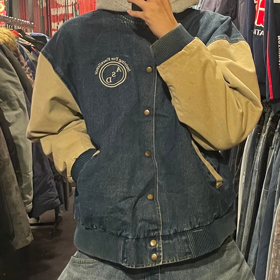 [IM] VTG 데님 바시티 자켓 상품이미지3