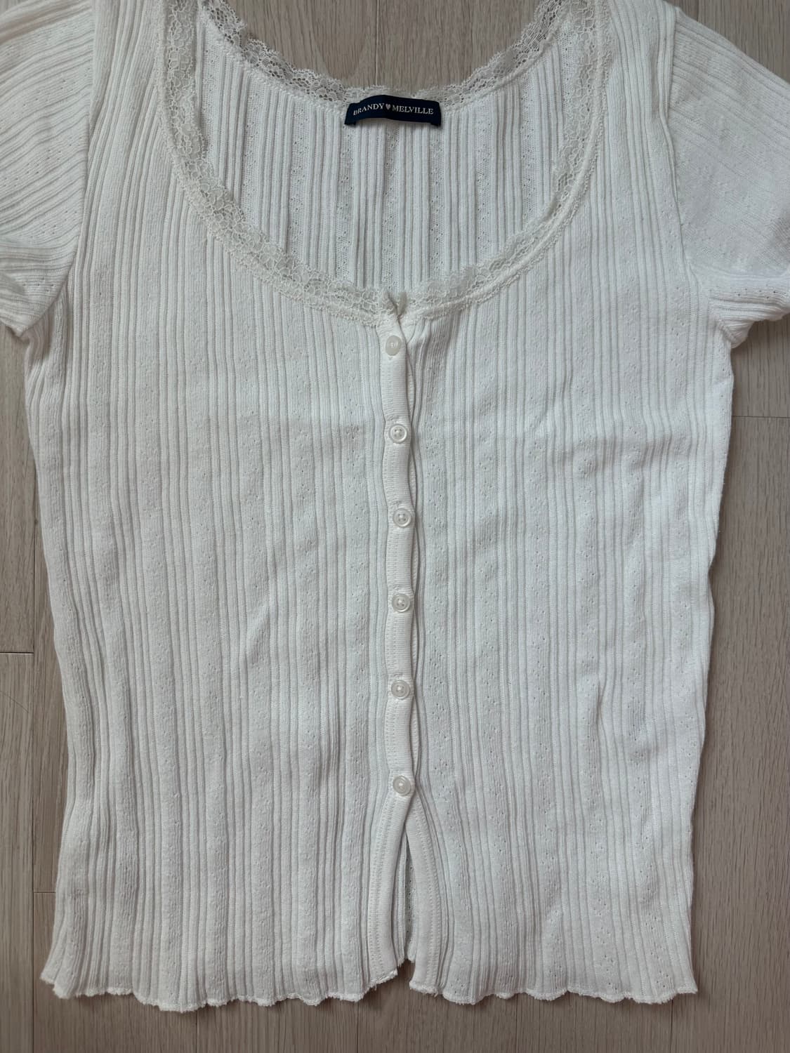 Brandy melville 브랜디멜빌 레이스 탑-화이트 상품이미지2